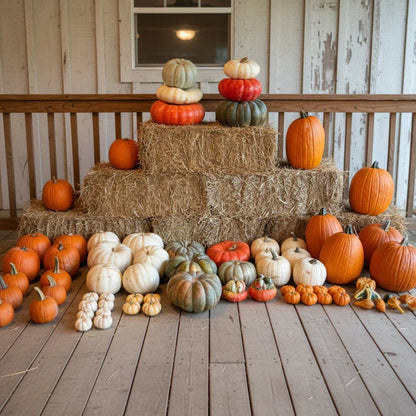 Amber Harvest Porch Pumpkin Set (DFW & Tulsa Delivery)