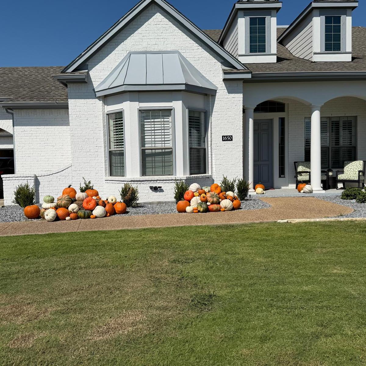 Porch Pumpkins Amber Harvest Lucas, TX